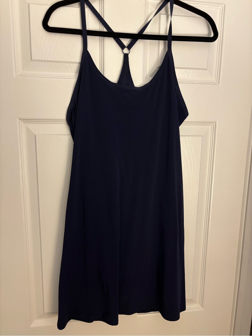 Outdoor Voices Navy Mini Slip Dress with Strappy Back